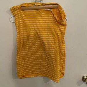 Yellow and white stripped skirt